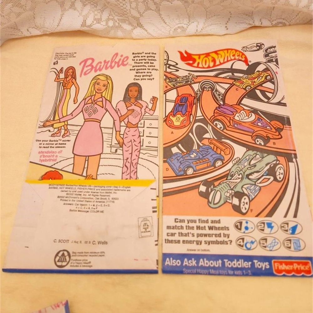 Six (6) Vintage Happy Meal Bags 1997